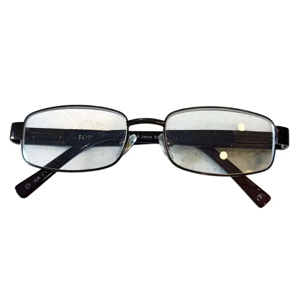 Foster Grant Reading Glasses Frames Jason Brown Rectangle FRAMES ONLY LO1014